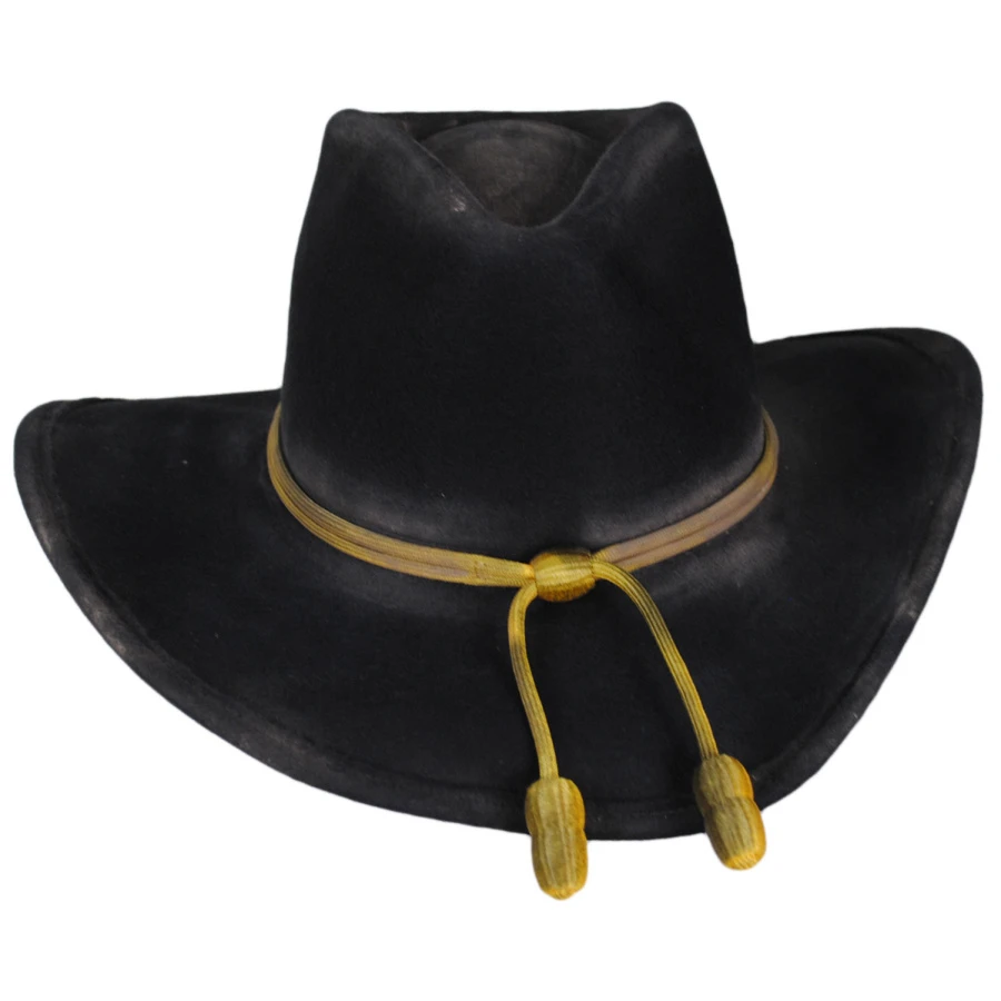 Stetson John Wayne The Fort Wool Felt Crushable Western Hat - Black 3 Stetson John Wayne The Fort Wool Felt Crushable Western Hat - Black