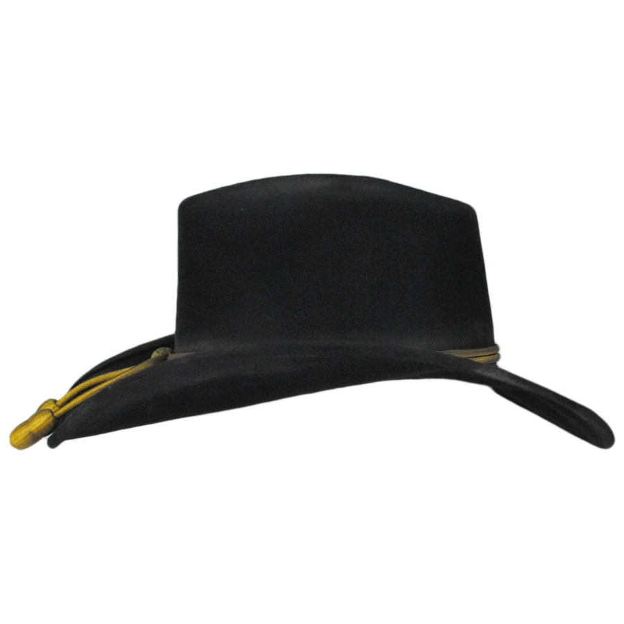 Stetson John Wayne The Fort Wool Felt Crushable Western Hat - Black 4 Stetson John Wayne The Fort Wool Felt Crushable Western Hat - Black - Image 2
