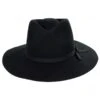 Joanna Packable Wool Felt Fedora Hat - Black -Fashion Hat Discount Store 381017