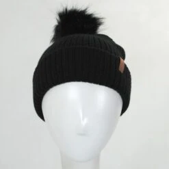 Alison Faux Fur Pom Beanie Hat -Fashion Hat Discount Store 382439