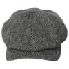 Classic Shetland Wool Herringbone Newsboy Cap