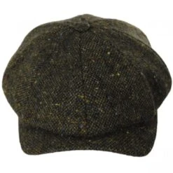 Magee Tweed Lambswool Newsboy Cap - Dark Green
