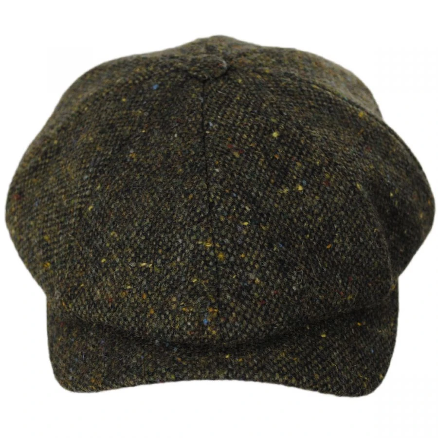 Magee Tweed Lambswool Newsboy Cap - Dark Green 3 Magee Tweed Lambswool Newsboy Cap - Dark Green