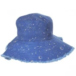 Star Tracker Frayed Cotton Bucket Hat