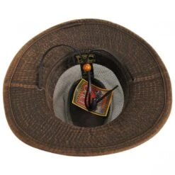 Yargo Weathered Cotton Mesh Blend Aussie Fedora Hat -Fashion Hat Discount Store 393426