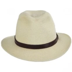 Scala Augusta Crushable Toyo Braid Safari Fedora Hat