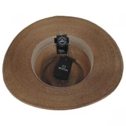 Marcos Palm Straw Fedora Hat - Toffee -Fashion Hat Discount Store 398996