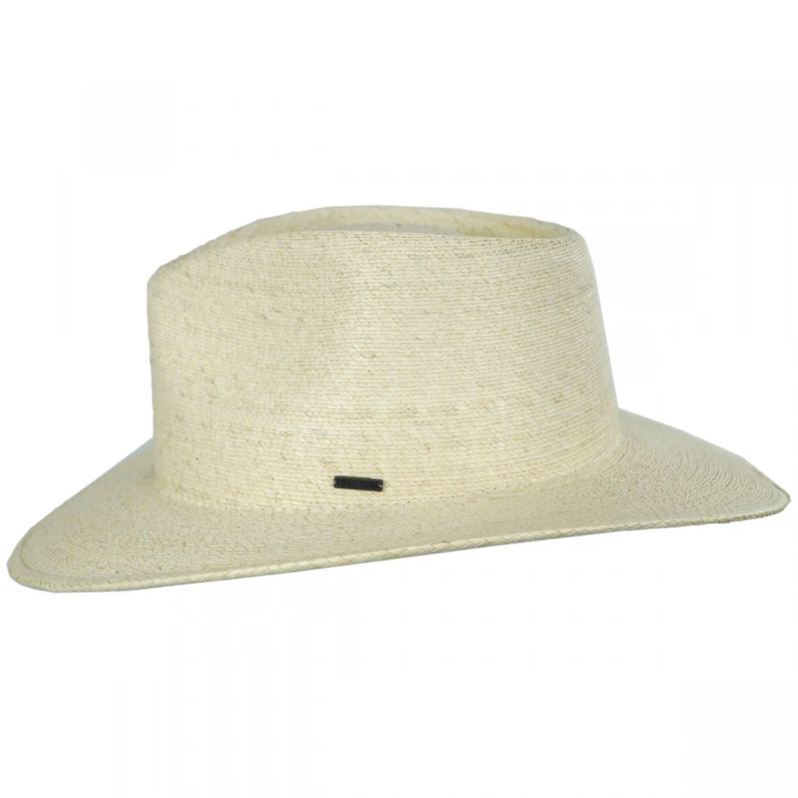 Marcos Palm Straw Fedora Hat - Natural 4 Marcos Palm Straw Fedora Hat - Natural - Image 2