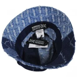 Kangol Patchwork Mashup Denim Cotton Bucket Hat -Fashion Hat Discount Store 400272