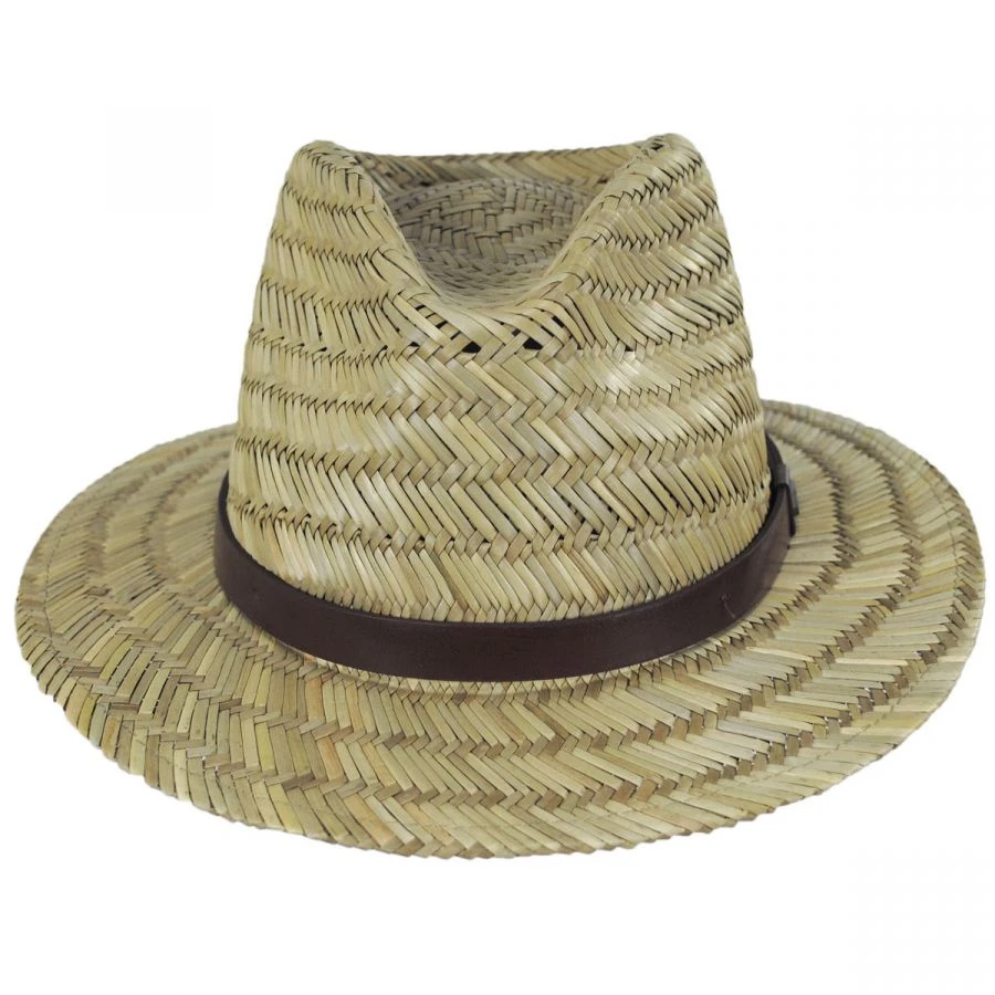 Messer Resort Rush Straw Fedora Hat 3 Messer Resort Rush Straw Fedora Hat