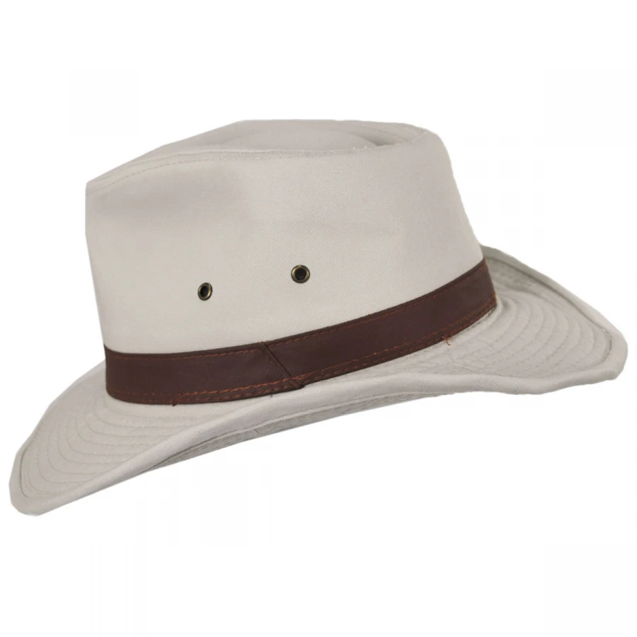 Cotton Twill Outback Fedora Hat 4 Cotton Twill Outback Fedora Hat - Image 2