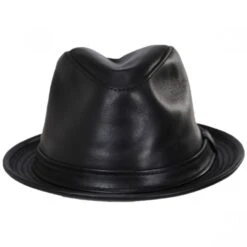 Lambskin Leather Fedora Hat