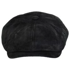 Stetson Pigskin Distressed Leather Newsboy Cap