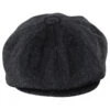 Large Herringbone Wool Blend Newsboy Cap