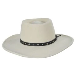 Stetson Black Hawk Crushable Wool Felt Gambler Cowboy Hat - Silverbelly