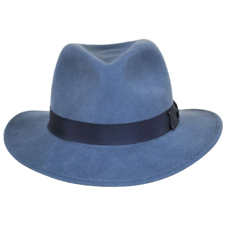 Bailey Curtis Wool LiteFelt Safari Fedora Hat - Light Blue 3 Bailey Curtis Wool LiteFelt Safari Fedora Hat - Light Blue