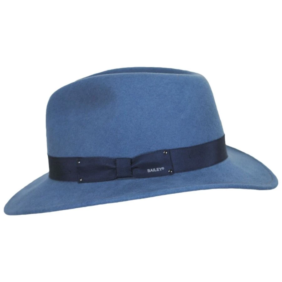 Bailey Curtis Wool LiteFelt Safari Fedora Hat - Light Blue 4 Bailey Curtis Wool LiteFelt Safari Fedora Hat - Light Blue - Image 2