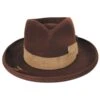 RENEGADE Casville Pencil Curl Brim Wool Felt Fedora Hat