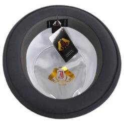 Wool Felt Diamond Crown Fedora Hat - Gray 7 Wool Felt Diamond Crown Fedora Hat - Gray -Fashion Hat Discount Store 417366