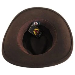 Crushable Wool Felt Outback Hat - Olive Green -Fashion Hat Discount Store 417402