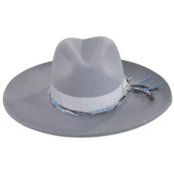 Stetson Oceanus Wide Brim Wool Felt Fedora Hat