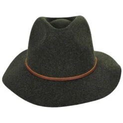 Wesley Wool Felt Floppy Fedora Hat - Moss