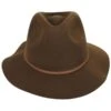Wesley Packable Wool Felt Fedora Hat - Coffee -Fashion Hat Discount Store 419693