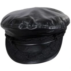 Leather Greek Fisherman's Cap