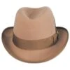 Wool Felt Homburg Hat - Camel -Fashion Hat Discount Store 421146