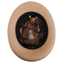 Wool Felt Homburg Hat - Camel -Fashion Hat Discount Store 421152