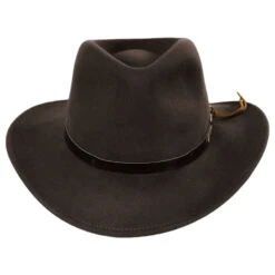 Officially Licensed Crushable Wool Felt Outback Hat - Brown