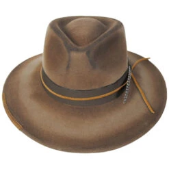 Saggy Distressed Wool Felt Outback Hat