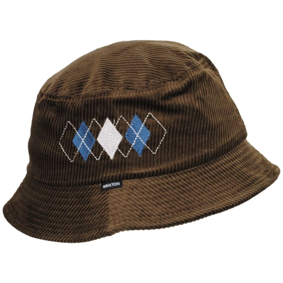 Gramercy Argyle Corduroy Cotton Bucket Hat 4 Gramercy Argyle Corduroy Cotton Bucket Hat - Image 2