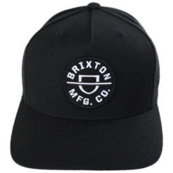 Crest 5-Panel Snapback Baseball Cap