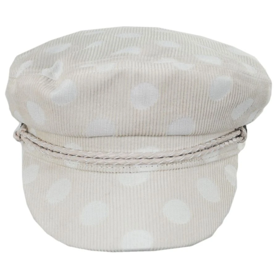 Ashland Polka Dot Cotton Blend Fiddler's Cap 3 Ashland Polka Dot Cotton Blend Fiddler's Cap