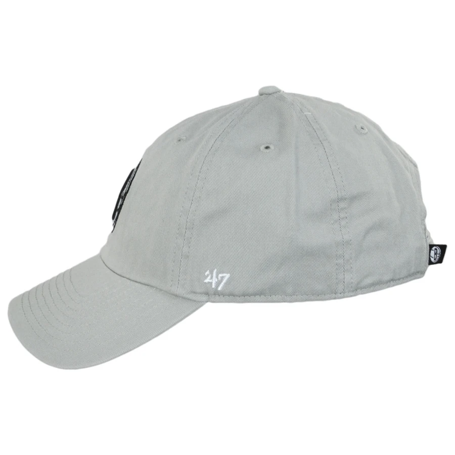 '47 BRAND Brooklyn Nets NBA Clean Up Strapback Baseball Cap Dad Hat 4 '47 BRAND Brooklyn Nets NBA Clean Up Strapback Baseball Cap Dad Hat - Image 2