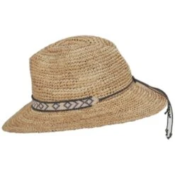 Hailey Crochet Raffia Straw Fedora Hat -Fashion Hat Discount Store 430533