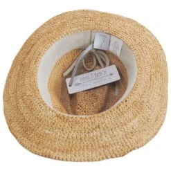Hailey Crochet Raffia Straw Fedora Hat -Fashion Hat Discount Store 430536
