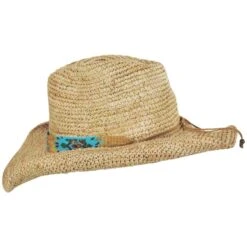 Mazatlan Crochet Raffia Straw Western Hat -Fashion Hat Discount Store 430548