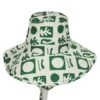 Holiday Retro Cotton Bucket Hat - White/Green -Fashion Hat Discount Store 431655