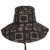 Holiday Retro Cotton Bucket Hat - Brown/Black