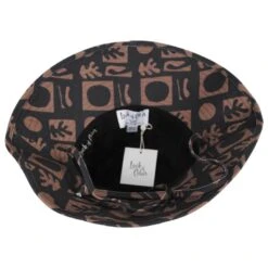 Holiday Retro Cotton Bucket Hat - Brown/Black -Fashion Hat Discount Store 431691