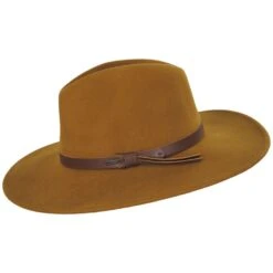 Field Proper Wool Felt Fedora Hat - Chestnut -Fashion Hat Discount Store 432963
