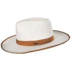 Reno Wool Felt Fedora Hat - Off White -Fashion Hat Discount Store 433343