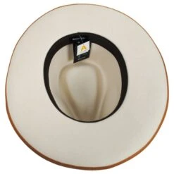 Reno Wool Felt Fedora Hat - Off White -Fashion Hat Discount Store 433346