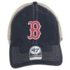 '47 BRAND Boston Red Sox Trawler 47 Mesh Clean Up Snapback Baseball Cap -Fashion Hat Discount Store 436688