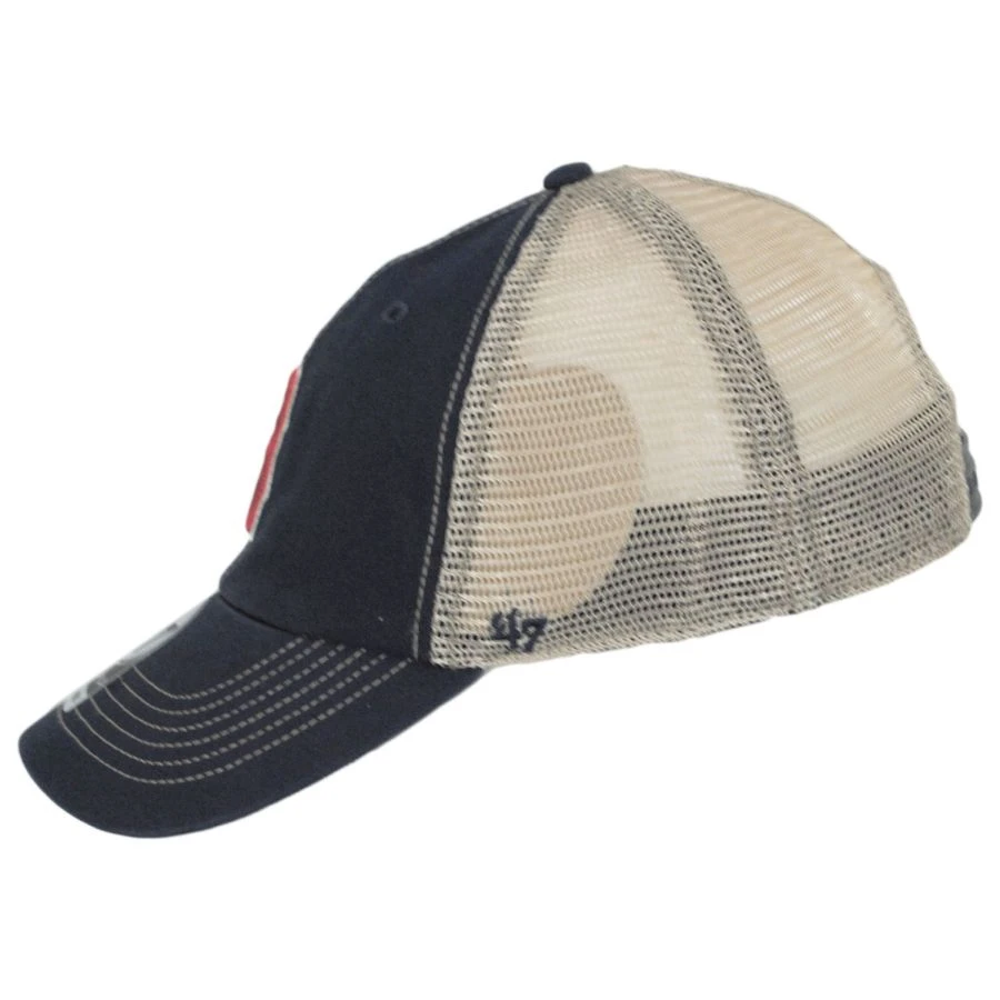'47 BRAND Boston Red Sox Trawler 47 Mesh Clean Up Snapback Baseball Cap 4 '47 BRAND Boston Red Sox Trawler 47 Mesh Clean Up Snapback Baseball Cap - Image 2