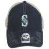 '47 BRAND Seattle Mariners Trawler 47 Mesh Clean Up Snapback Baseball Cap -Fashion Hat Discount Store 436697