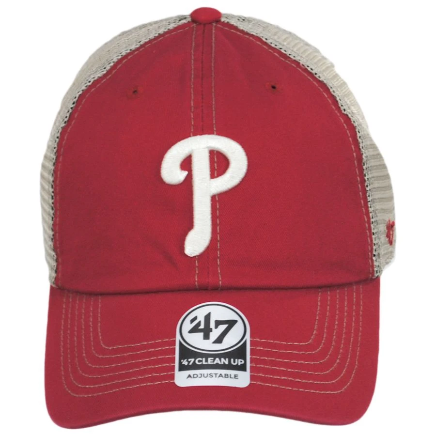 '47 BRAND Philadelphia Phillies Trawler 47 Mesh Clean Up Snapback Baseball Cap 3 '47 BRAND Philadelphia Phillies Trawler 47 Mesh Clean Up Snapback Baseball Cap