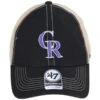 '47 BRAND Colorado Rockies Trawler 47 Mesh Clean Up Snapback Baseball Cap